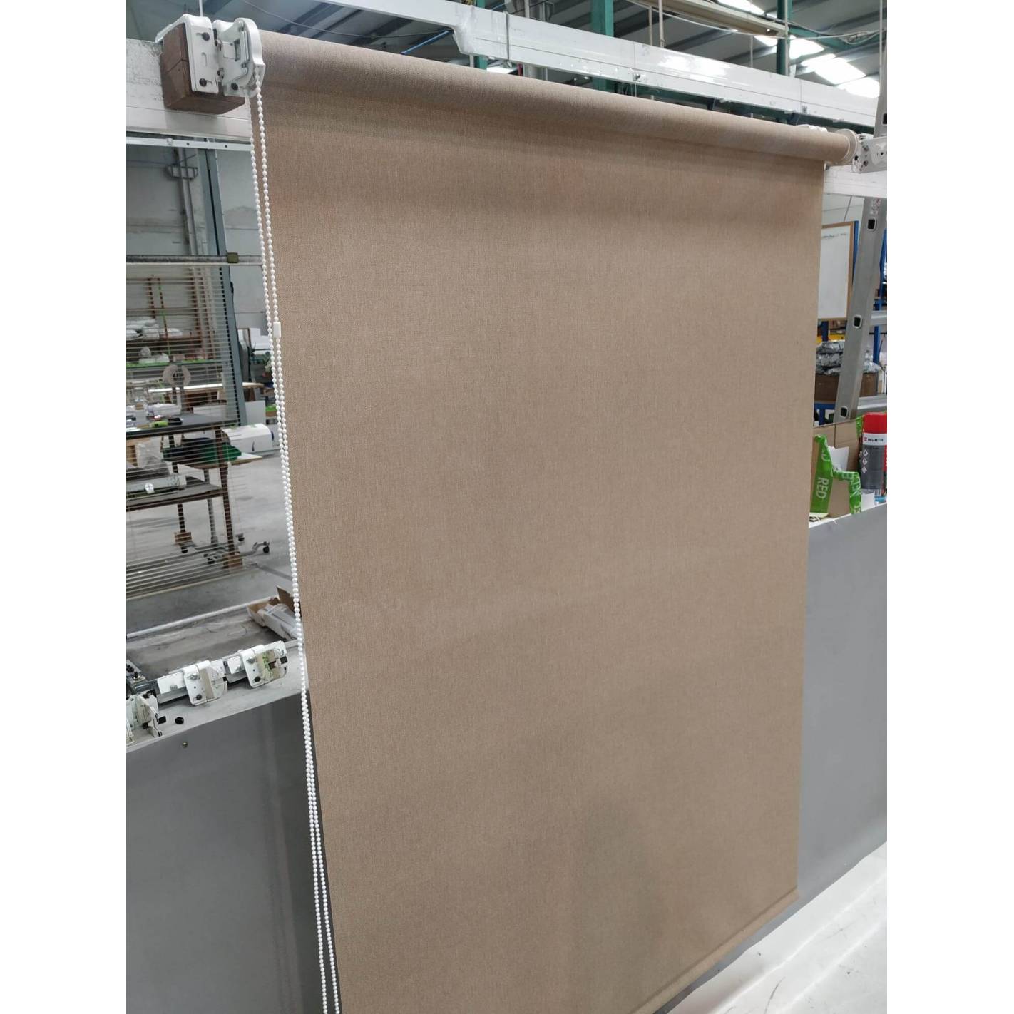 Estor Enrollable Doble 85x300cm Montaje sin Agujeros Estores para Ventanas  con fijación de Soportes, para baño, Dormitorio, Beige