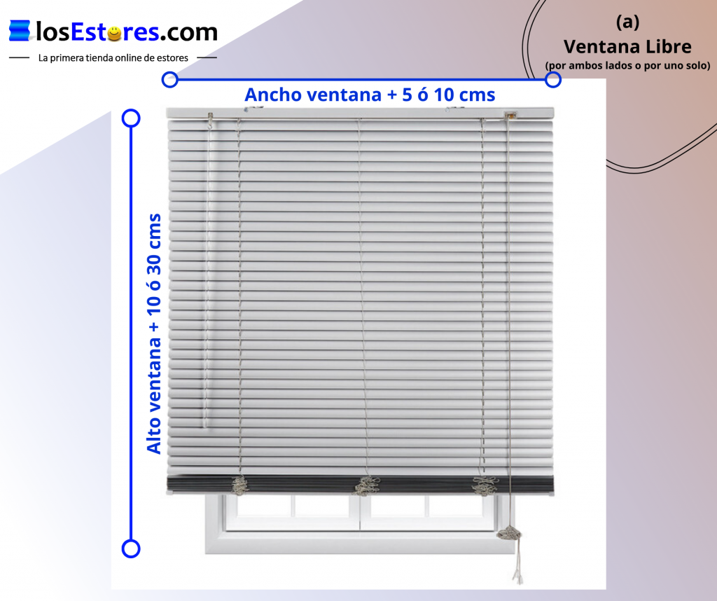 como se mide una persiana veneciana
