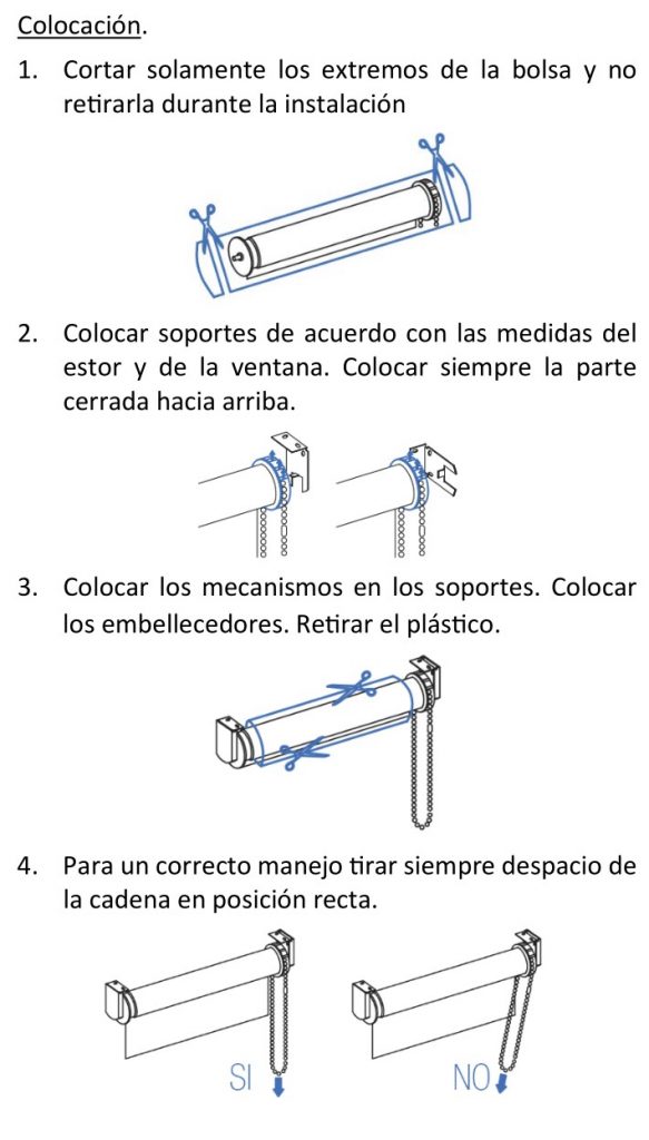 cómo instalar estor enrollable a medida