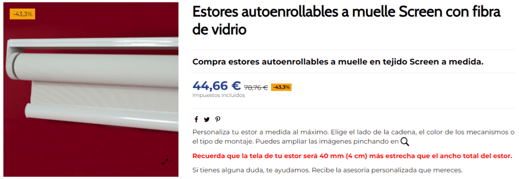 estores autoenrollables a muelle que repelen el calor