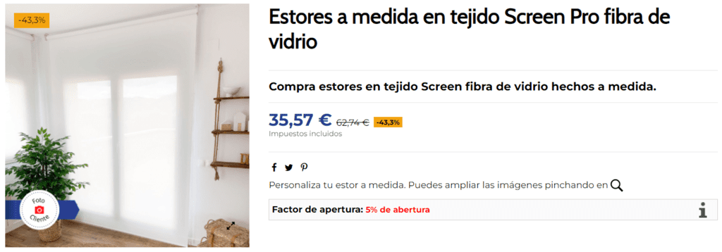 estores tejido screen modernos para cuartos de baño