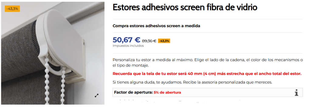 estor para baño